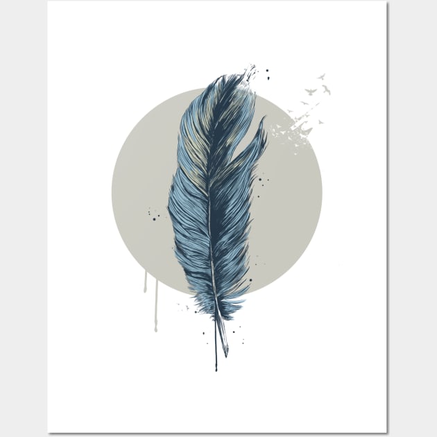 Feather in a circle Wall Art by soltib